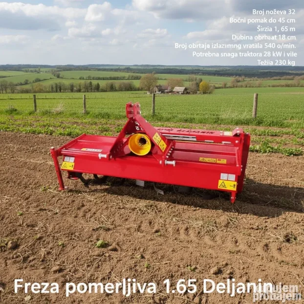 Freza, pomerljiva sitnilica 1.65 Deljanin