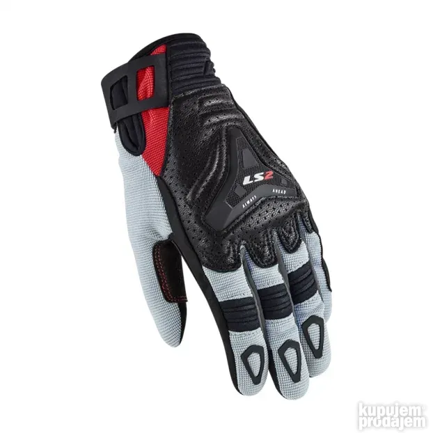 Rukavice LS2 ALL TERRAIN ženske crno sivo crvene