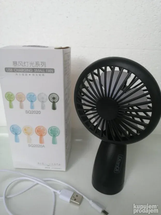 Ventilator rucni stoni usb punjivi rgb