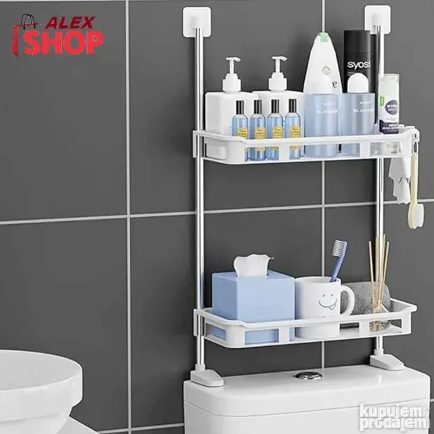 Rasklopivi samolepljivi stalak za toalet iznad wc šolje