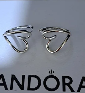 PANDORA mindjuse Organically Shaped Heart srebro ale s925