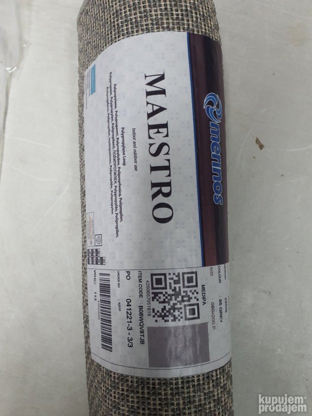 Tepih Staza 80x200cm Siva -  Maestro #23