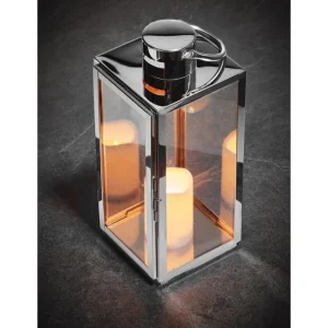 Gartenfreude fenjer/svećnjak, nerđajući čelik, 17x16x41 cm