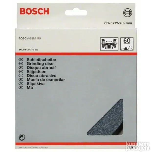 Brusna ploča za dvostranu brusilicu Bosch 2608600110, 175 mm