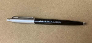 Memorabilija-HEMIJSKA OLOVKA GALENIKA,vintage,crno-srebrna