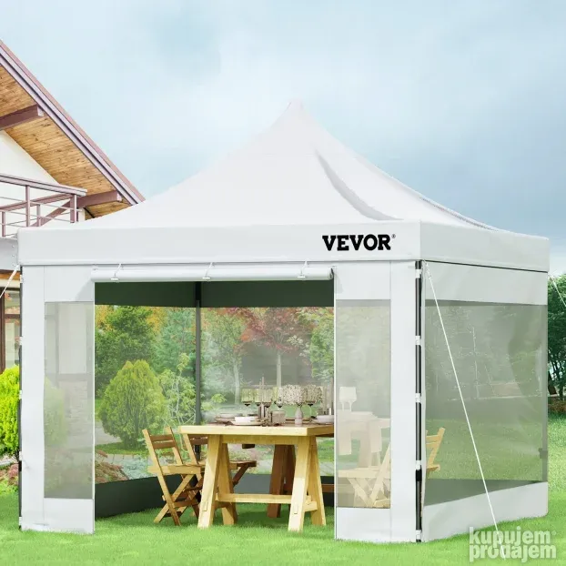 VEVOR 3,048 x 3,048 m Pop Up Šator beli