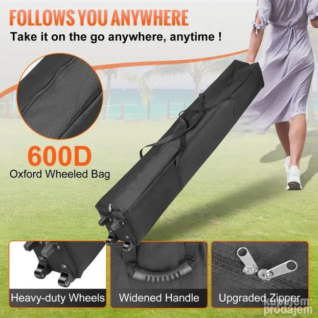 VEVOR 3,048 x 3,048 m Pop Up Šator beli