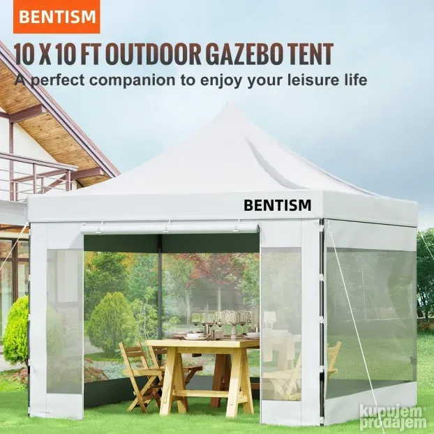 VEVOR 3,048 x 3,048 m Pop Up Šator beli