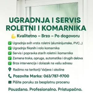 Ugradnja i servis roletni i komarnika