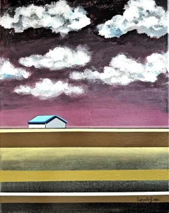 Daljina - akril na platnu 30x25cm