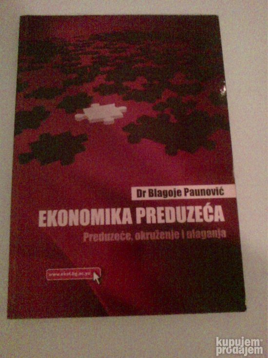 Ekonomika preduzeća: preduzece, okruzenje i ulaganj Paunović