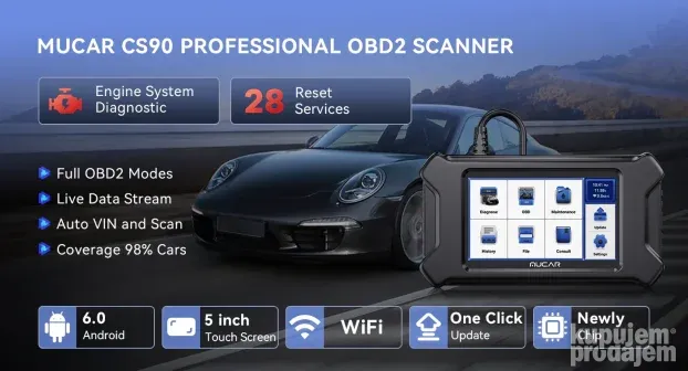 Mucar CS90 OBD2 Auto Diagnostic - Scanner Motore Con 28 Funzioni Di Ripristino, Touch 5" - Foto 11