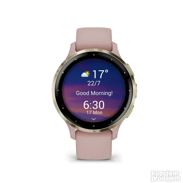 GARMIN Venu 3S krémarany pink silicone strap, povoljno