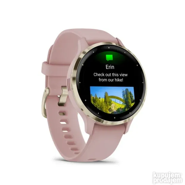 GARMIN Venu 3S krémarany pink silicone strap, povoljno