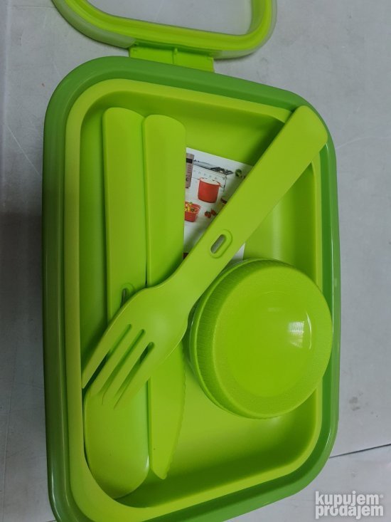 Posuda za Hranu sa priborom 1.2L Zelena - Curver