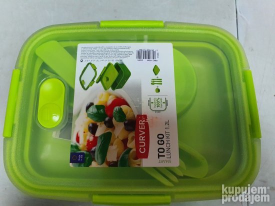 Posuda za Hranu sa priborom 1.2L Zelena - Curver