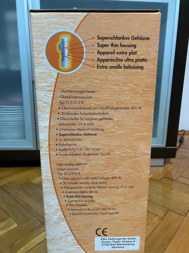 Solarijum za lice EFBE Germany - NOVO
