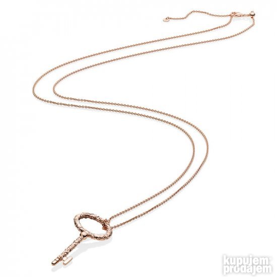Pandora ogrlica- Regal Key Necklace, PANDORA Rose- 387676