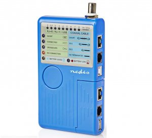 Tester mrežnih kablova, USB/UTP/FTP/STP/BNC, napajanje 9V