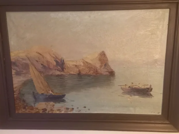 Petar Demir/1910-1992/ morski pejzaž 50te
