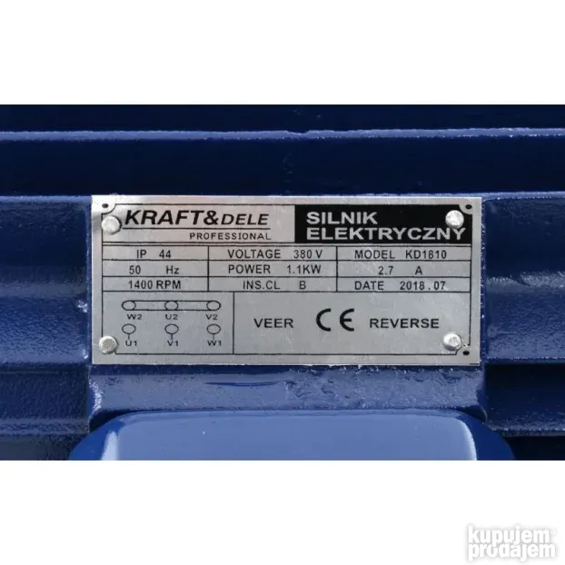 Trofazni Elektromotor KRAFT&DELE 1,1kW 1400o/min(KD1810)