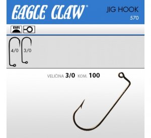 Jig (Džig) Udice EAGLE CLAW 570 3/0 i 4/0 100kom