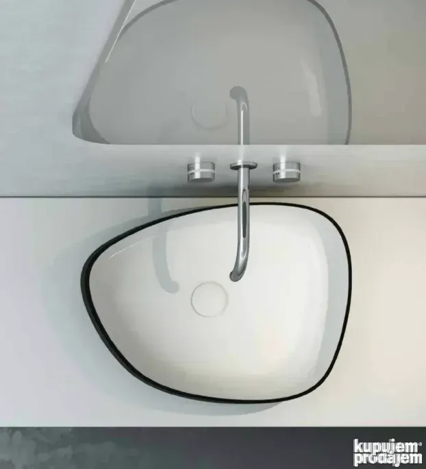 HITNO! OLYMPIA METAMORFOSI umivaonik/lavabo crni-beli