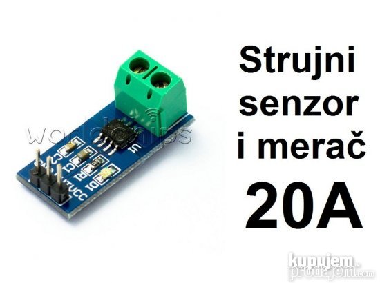 Strujni senzor i merac 20A GY-712