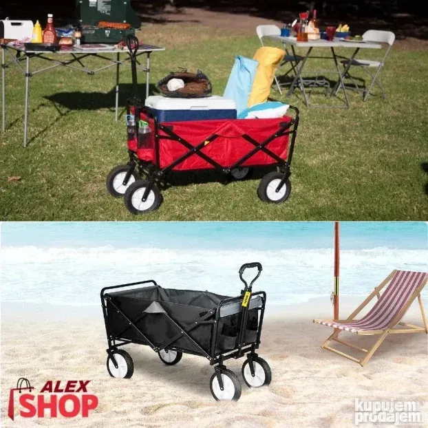 Velika lako sklopiva kolica za baštu plažu kupovinu