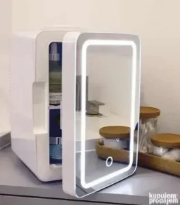 Frizider za kozmetiku sa ogledalom i led svetlom