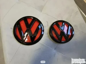 Golf 7 sjaj crni znakovi sa crvenom podlogom