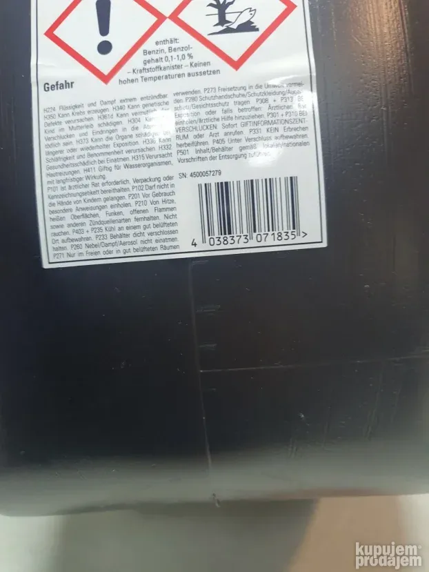 Plasticni Kanister za Gorivo - 20 Litara