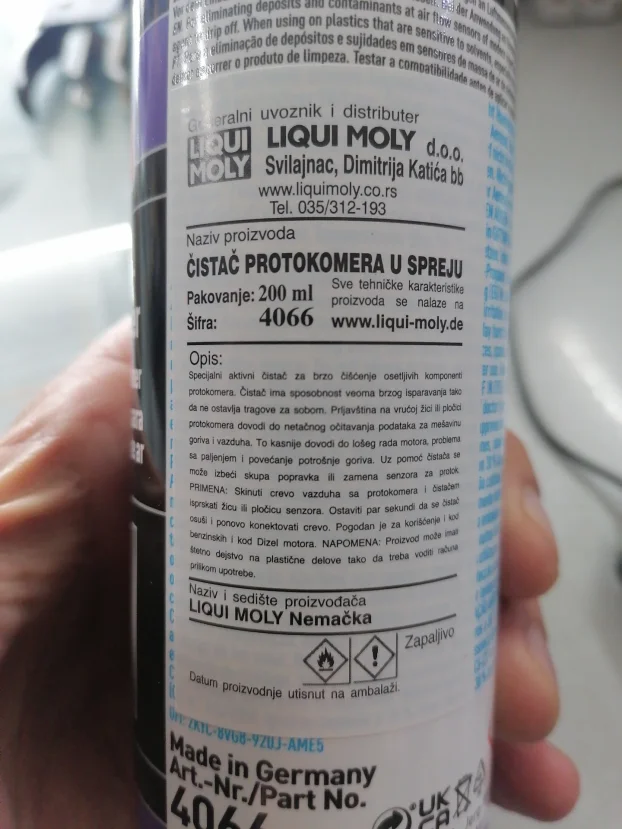 Čistač protokomera u spreju 200ml LIQUI MOLY