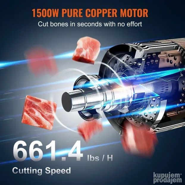 Masina Za Secenje Kostiju Mesarska Oprema Bansek 1500W