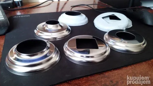 Rozetne za cev fi 30 mm metalne, inox i aluminijumske