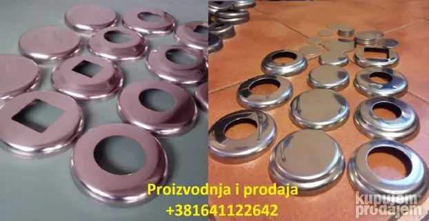 Rozetne za cev fi 30 mm metalne, inox i aluminijumske