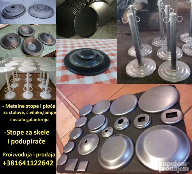 Rozetne za cev fi 30 mm metalne, inox i aluminijumske