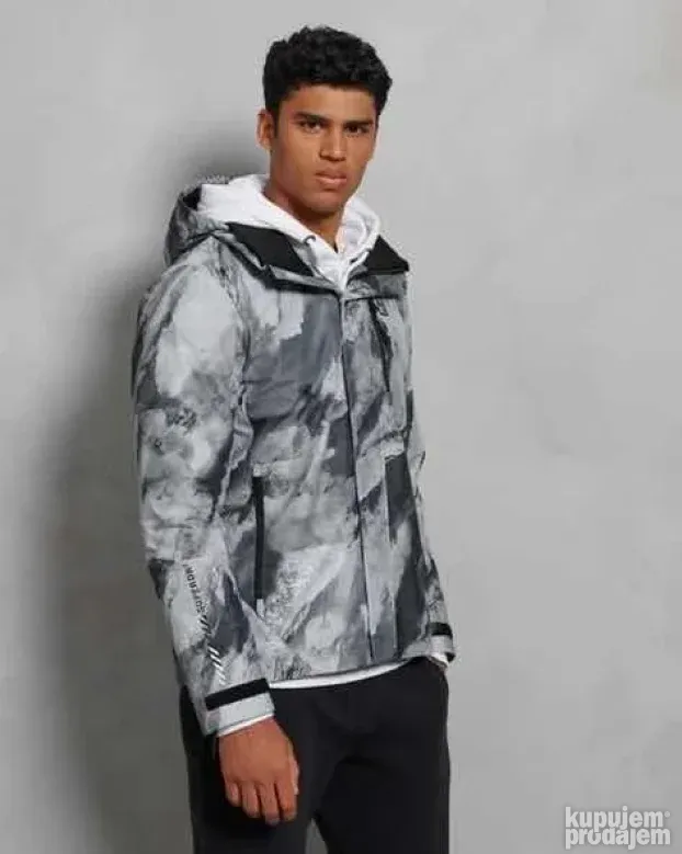 SUPERDRY ORIGINAL muska siva zimska jakna 2XL
