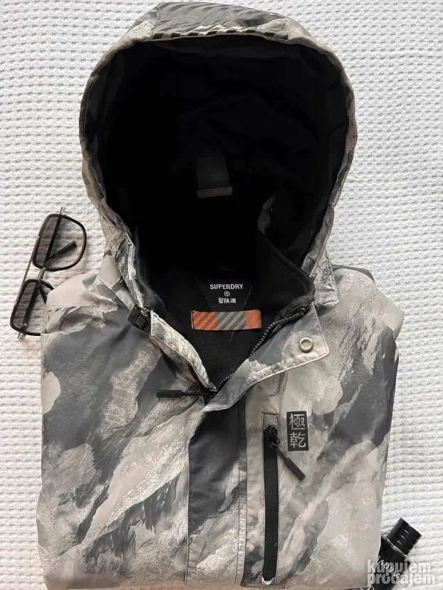 SUPERDRY ORIGINAL muska siva zimska jakna 2XL
