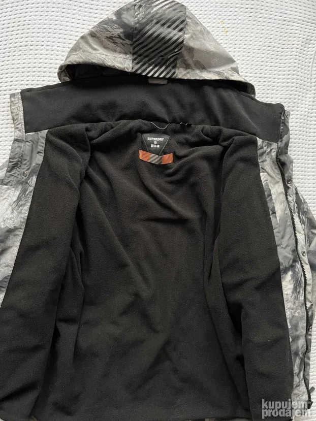 SUPERDRY ORIGINAL muska siva zimska jakna 2XL