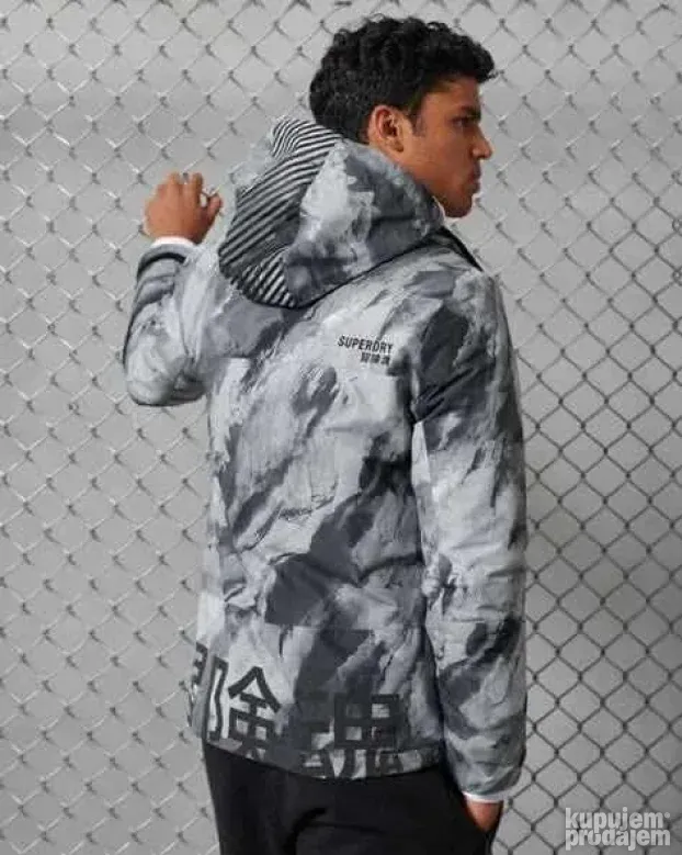 SUPERDRY ORIGINAL muska siva zimska jakna 2XL