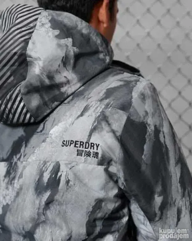 SUPERDRY ORIGINAL muska siva zimska jakna 2XL
