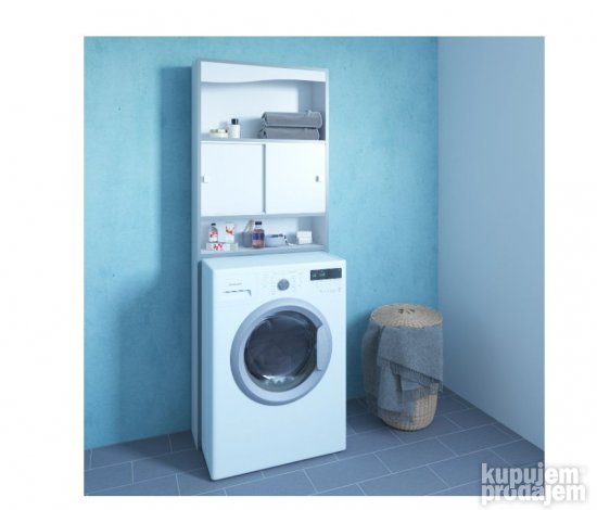 Polica- Skrivac Ves Masine (Bela) 177x64x19.2cm-Temahome