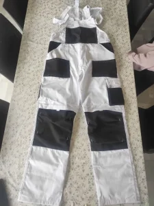 Bele radne pantalone na tregere - novo!
