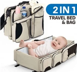Torba krevetac za mame I bebe 2u1