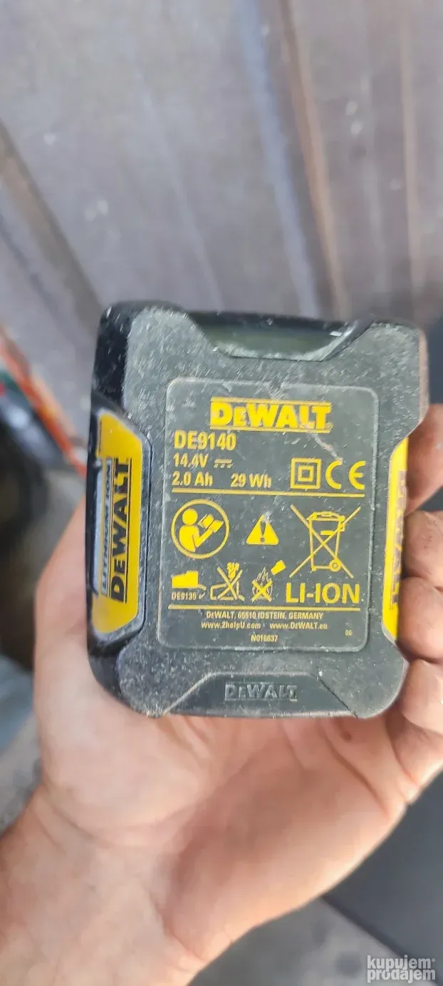 aku.baterija dewalt de9140 14,4v.2ah.li ion