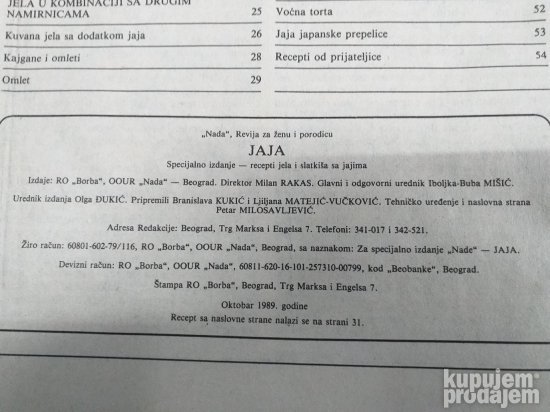 NADA specijalno izdanje JAJA iz 1989 godine