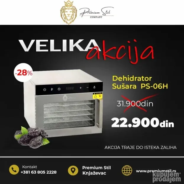 Dehidrator Sušara PS-06H AKCIJA DO ISTEKA ZALIHA