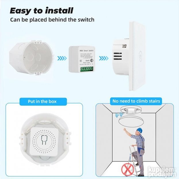 AKCIJA - Tuya Mini WiFi prekidač / RF / Bluetooth / 16-20A