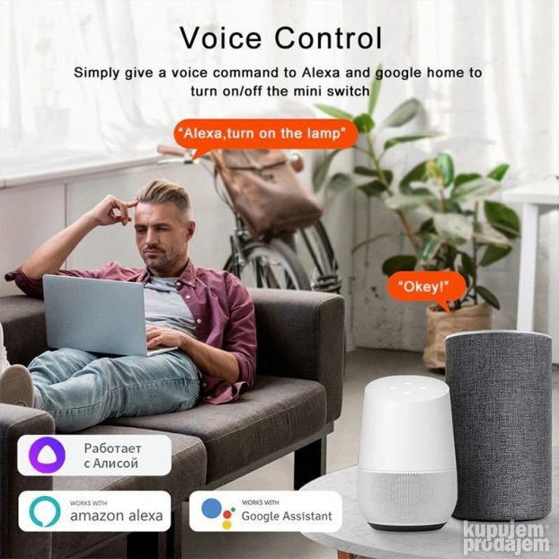 AKCIJA - Tuya Mini WiFi prekidač / RF / Bluetooth / 16-20A